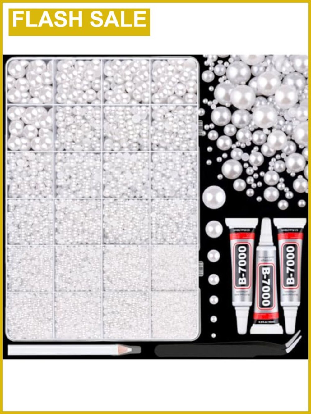 Flatback Pearls for Crafting Assorted Sizes with Glue
